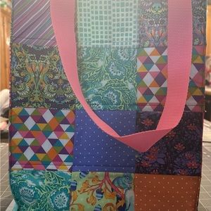 Handmade quilted tote bag